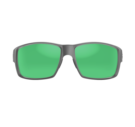 RECON Alazan Matte Charcoal/Green Mirror Amber Polycarbonate UV Polarized  Men's Fishing Sunglasses