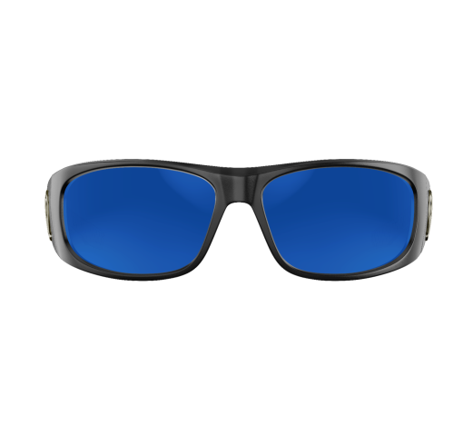 Laguna Matte Black/Blue Mirror Grey Glass UV Polarized Unisex