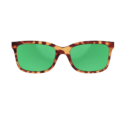 Matagorda Tortoise/Green Mirror Amber Polycarbonate UV Polarized Unisex  Fishing Sunglasses