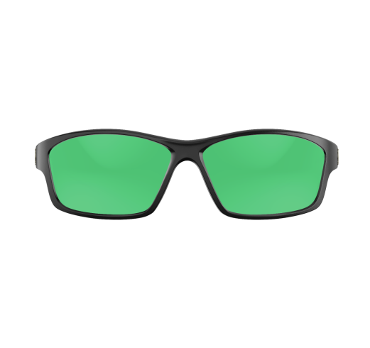 RECON Sabine Matte Black/Green Mirror Amber Polycarbonate UV Polarized  Unisex Fishing Sunglasses