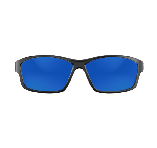 Sabine Matte Black/Blue Mirror Grey Glass UV Polarized Unisex Fishing  Sunglasses