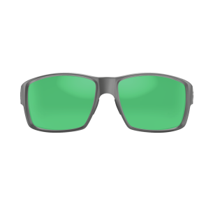 Alazan Matte Charcoal/Green Mirror Amber Glass UV Polarized Men's Fishing Sunglasses