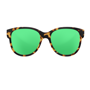 Boujee Bay Tortoise/Green Mirror Amber Polycarbonate UV Polarized Ladies Fishing Sunglasses