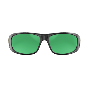 RECON Laguna  Matte Black/Green Mirror Amber Polycarbonate UV Polarized Fishing Sunglasses