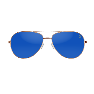 Sandbar Gold/Blue Mirror Grey Polycarbonate UV Polarized Unisex Fishing Sunglasses